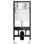 Система инсталляции WAVE В-500/002П+А3/W-500/002Pn+A3, квадратная кнопка A3 хром, ПНЕВМАТИКА, 500 мм