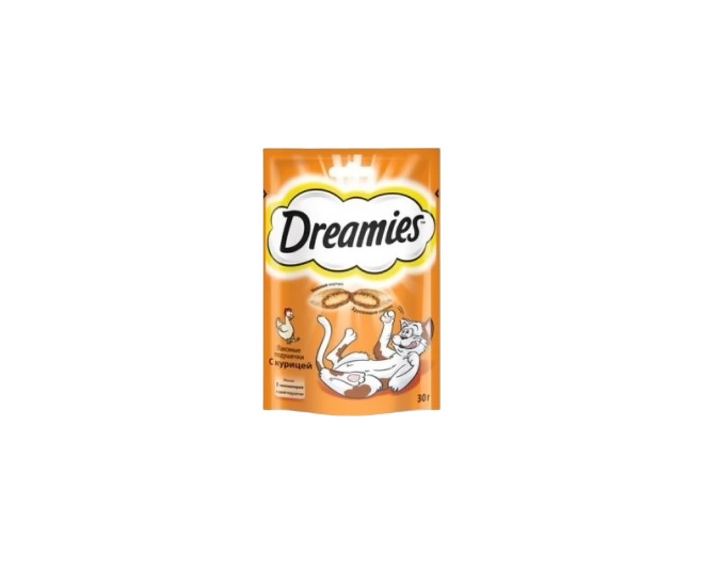 Корм Dreamies лакомство с курицей 60г, шт