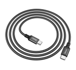 Usb Кабель-зарядка Type-C на Type-C Hoco X14 Double 3A 60W 1м в тканевой оплетке черный