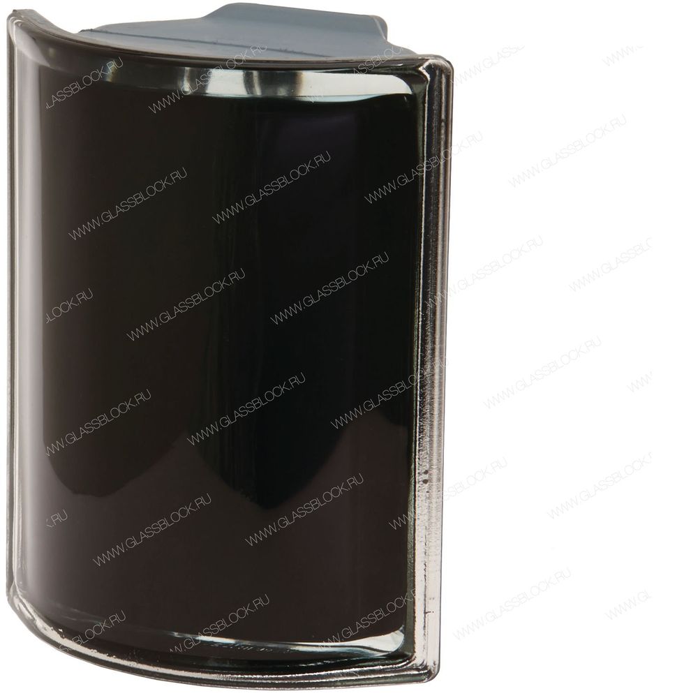 Угловой стеклоблок металлизированный Неро Vetroarredo Nero Angolare O Met 19x19x8