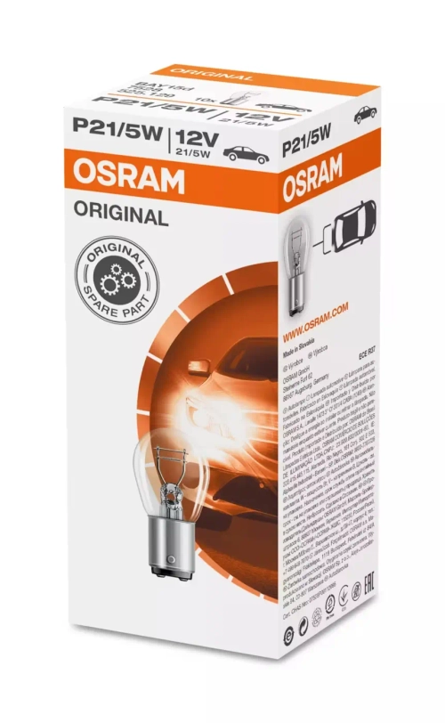 Лампа накаливания P21/5W 12V BAY15d Osram