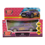 Модель ин. мет. "Infiniti QX30" для девочек 12см, двери, багаж, фиол.коробка QX30-12GRL-PUR (Технопарк)