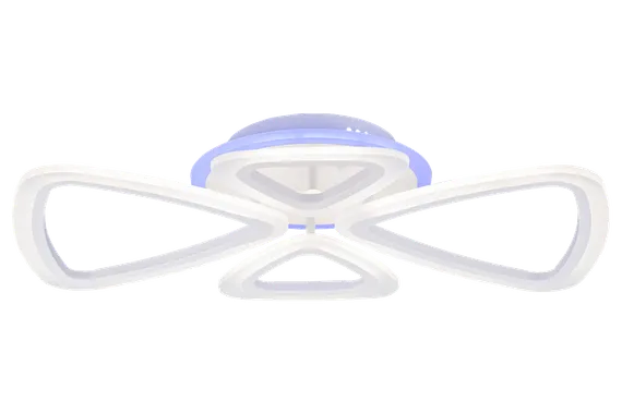 Люстра потолочная светодиодная Rilon 3046/4 WT+RGB, 116 Вт, белая