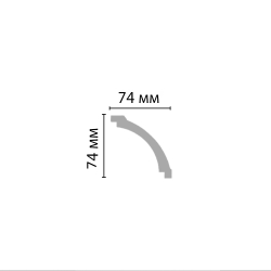 Плинтус потолочный гладкий Decomaster 96616 74х74х2400мм