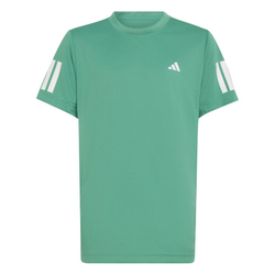 Детская теннисная футболка Adidas Boys Club Tennis 3-Stripes - semi court green