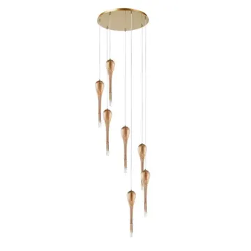 Подвесной светильник 7*E14 A1577SP-7GO золото Waterfall Arte Lamp