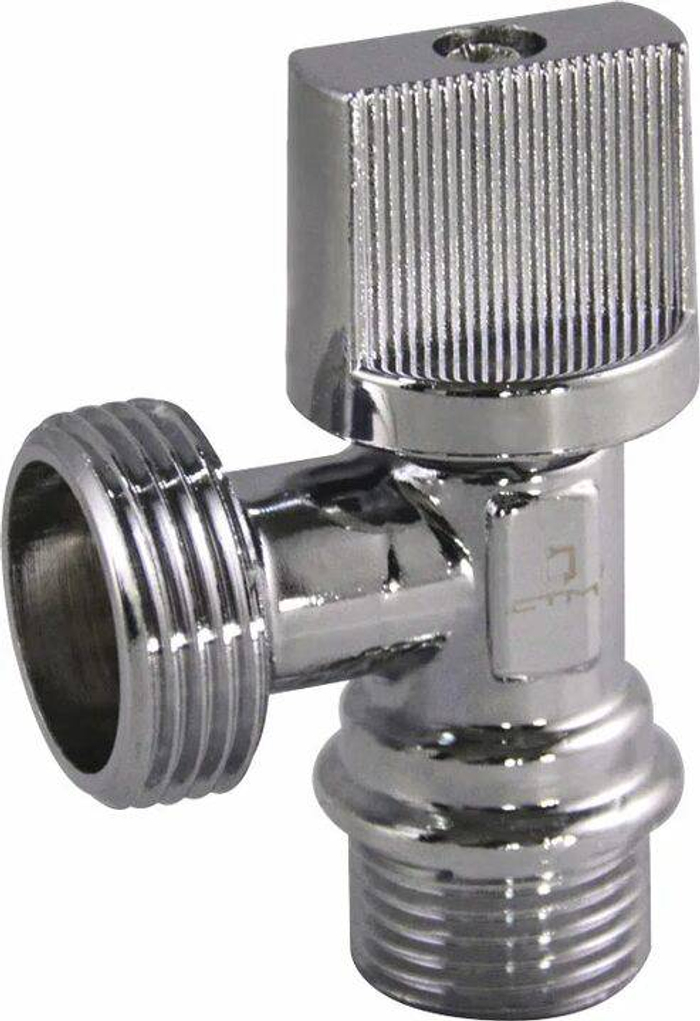 Кран шар. угловой для СМ с отраж., MM 1/2x3/4 ш/ш, флажок, 01331 449.69