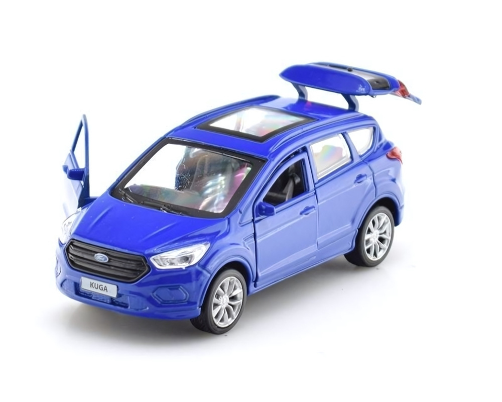 Модель ин. мет. "Ford Kuga" 12см. открыв. двери, синий, коробка KUGA-BU (Технопарк)