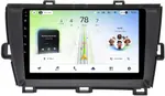 Магнитола для Toyota Prius 30 2009-2015 (левый руль, рамка черная) - Teyes CC4L монитор 9" IPS, Android 14, Быстрая, Snapdragon 662, CarPlay, 4G SIM-слот