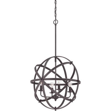 replica light Dias 4 Light 20 inch English Bronze Pendant Ceiling Light, Orb