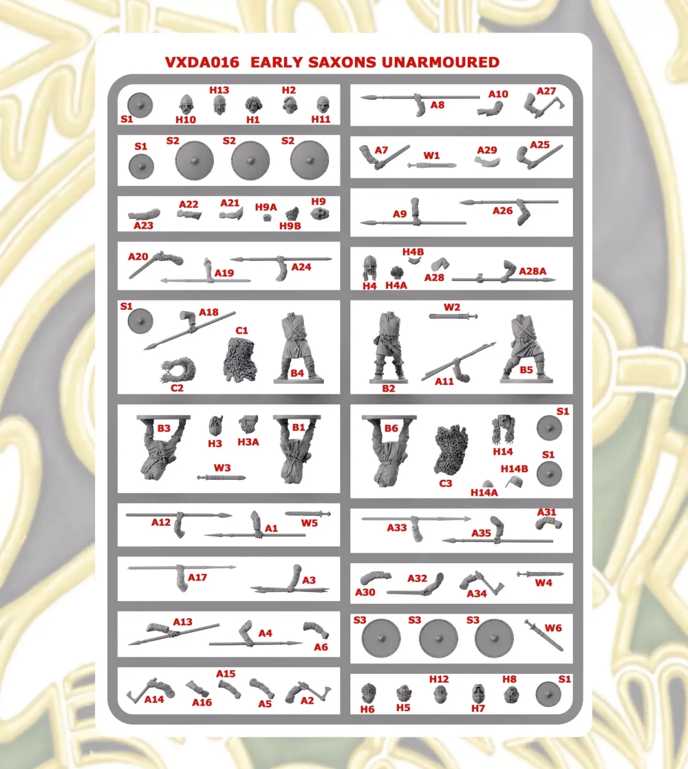 VXDA016 Early Saxon Unarmoured Warriors