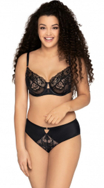 Стильный бюстгальтер на косточках с кружевом (Размер: 70G) (Цвет: серый)
