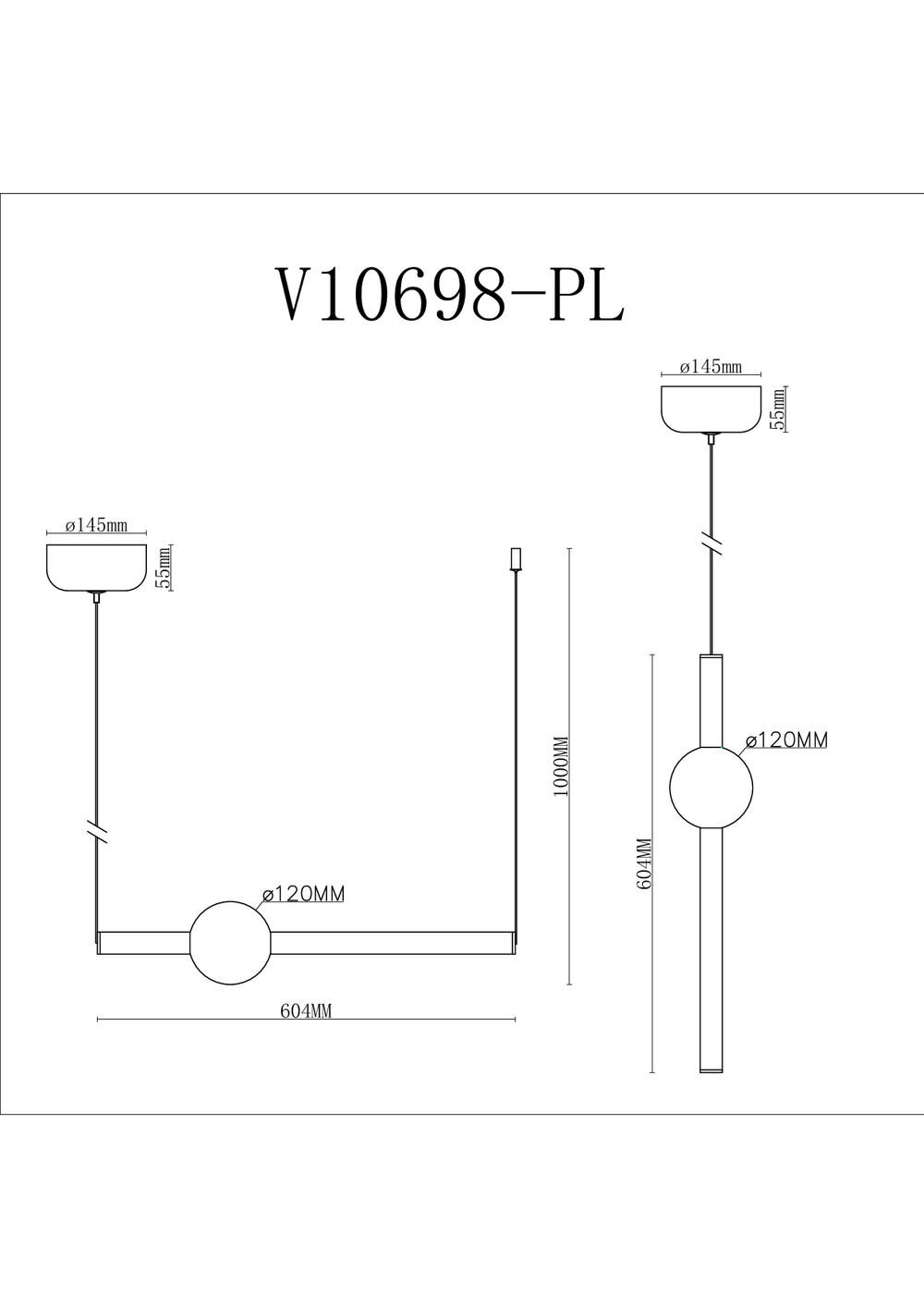 Светильник подвесной светодиодный Moderli V10698-PL Eclipse