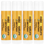 Mild By Nature, Sierra Bees™, органические бальзамы для губ, мёд, упаковка из 4 шт. по 4,25 г (0,15 унции)
