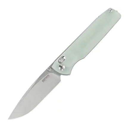 Нож складной SRM 258L-GC Terrier Stonewash (D2, Natural G10)