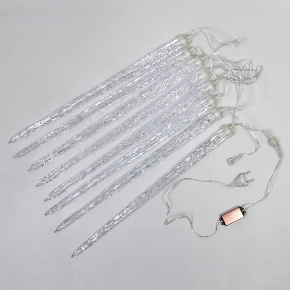 Гирлянда для улицы «Сосулька» 3,0 м*42 см 288 ламп LED, IP-54, Теплый белый (8 трубок)