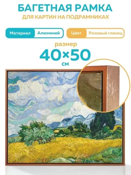 Металлическая багетная рама 40х50 см