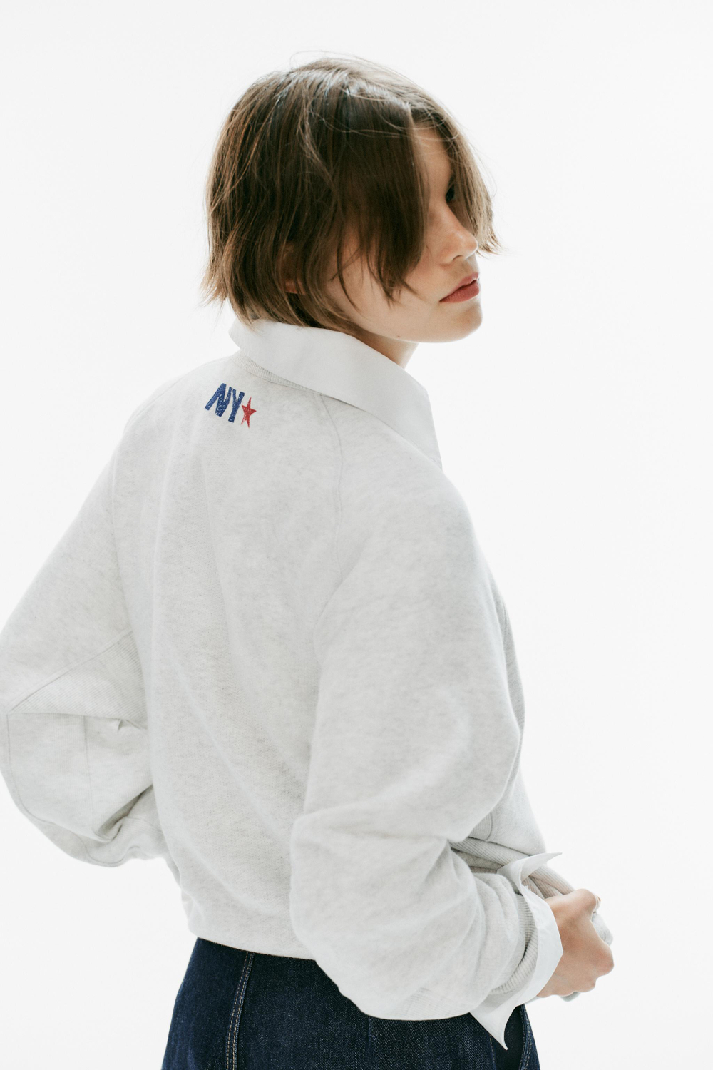 ТОЛСТОВКА ОВЕРСАЙЗ С НАДПИСЬЮ — ZARA
