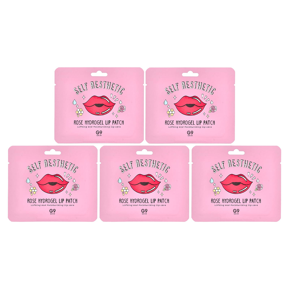 G9skin, Self Aesthetic, патчи для губ с розовым гидрогелем, 5 патчей, 3 г (0,10 унции)