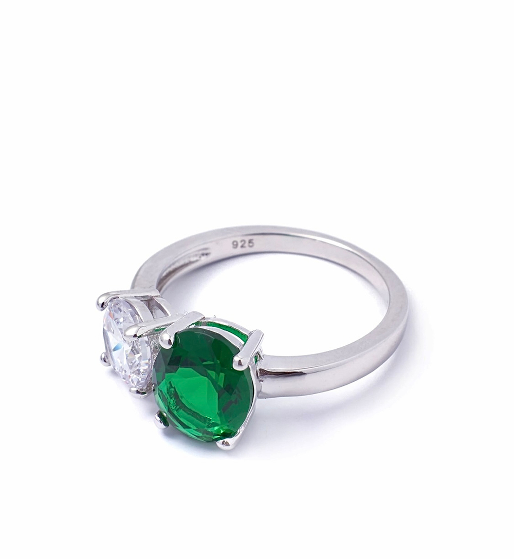 Кольцо Duo Green