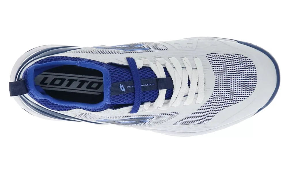 Теннисные кроссовки Lotto Mirage 200 SPD - all white/blue 295c/royal gem