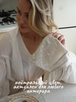 Салфетки на стол тканевые льняные декоративные 35х35 4 шт