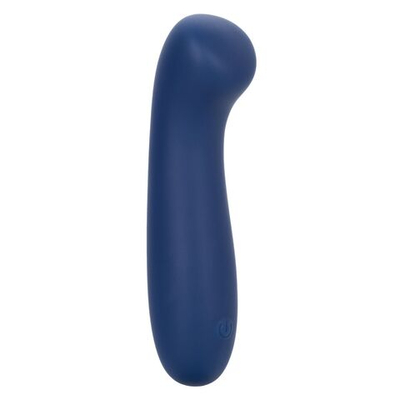 Синий вибромассажер Cashmere Satin G - 15,25 см. (Цвет: синий)