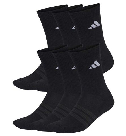 Носки теннисные Adidas Cushioned Crew 6P - black/black