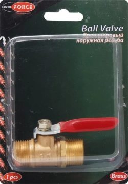 Кран воздушный шаровый наруж. резьба 1/4''х1/4''в блистере RockFORCE RF-SP019/1/4"