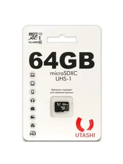 Карта памяти UT64GBSDCL10-00 UT64GBSDCL10-00 microSDXC 64 ГБ
