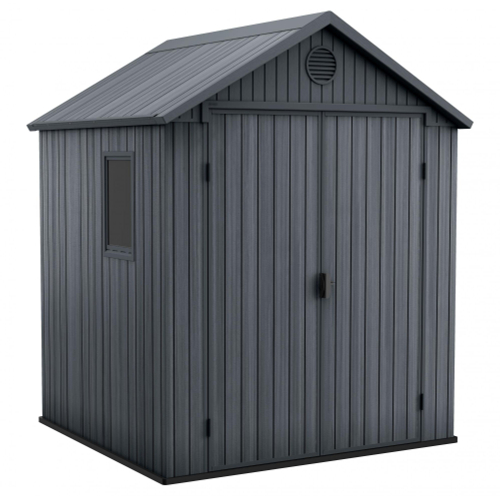 Пластиковый сарай Keter Darwin 6x6, серый (размеры 183 х 182 см),
