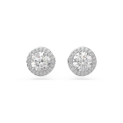 UNA:PE STUD PAVE WHITE/RHS