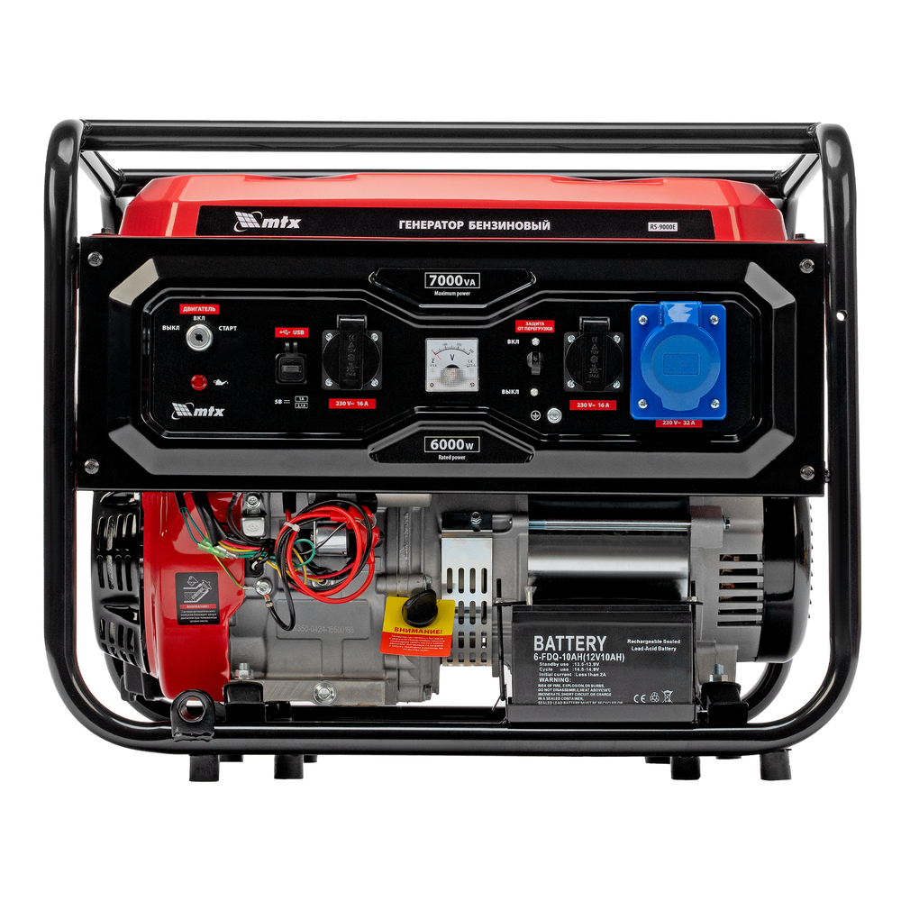 Генератор бензиновый RS-9000E, 7 кВт, 230В, электростартер MTX