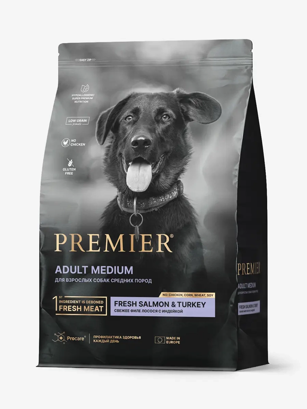 Premier Adult Medium для собак средних пород (Лосось с индейкой)