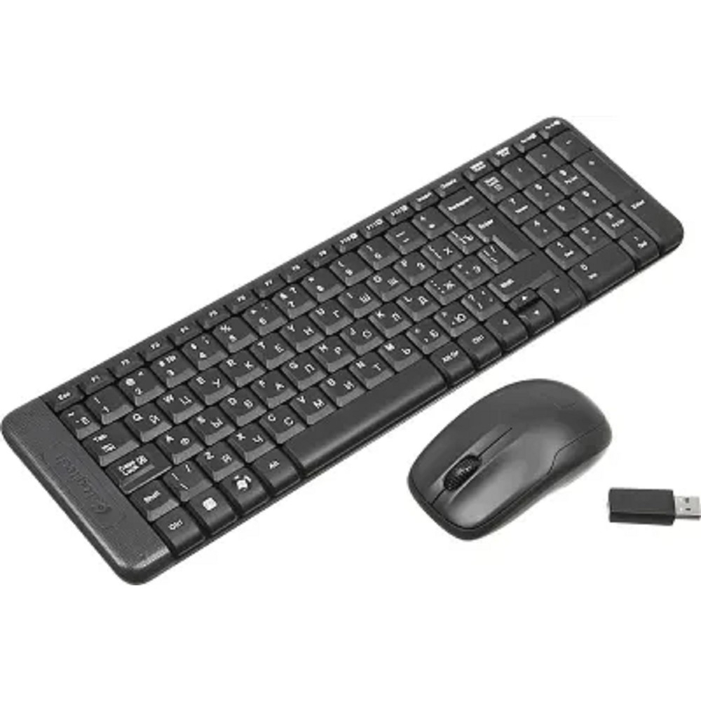 920-003169 Logitech Клавиатура + мышь Wireless Combo MK220 Black USB оригинальная заводская гравировка RU/LAT