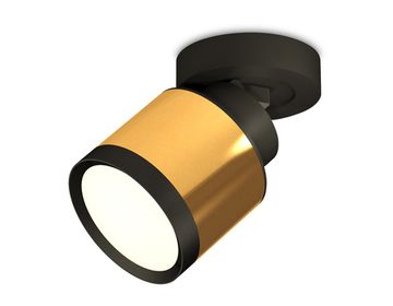 Комплект накладного поворотного светильника 1*GX53 XM8121001 PYG/SBK/PBK золото жёлтое полированное/чёрный песок/чёрный полированный (A2229, A2106, C8121, N8113) DIY System Complects Ambrella