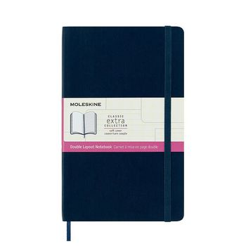 Блокнот Moleskine DOUBLE Large 192 стр. линейка/нелинованный мягкая обложка (NB313SB20)