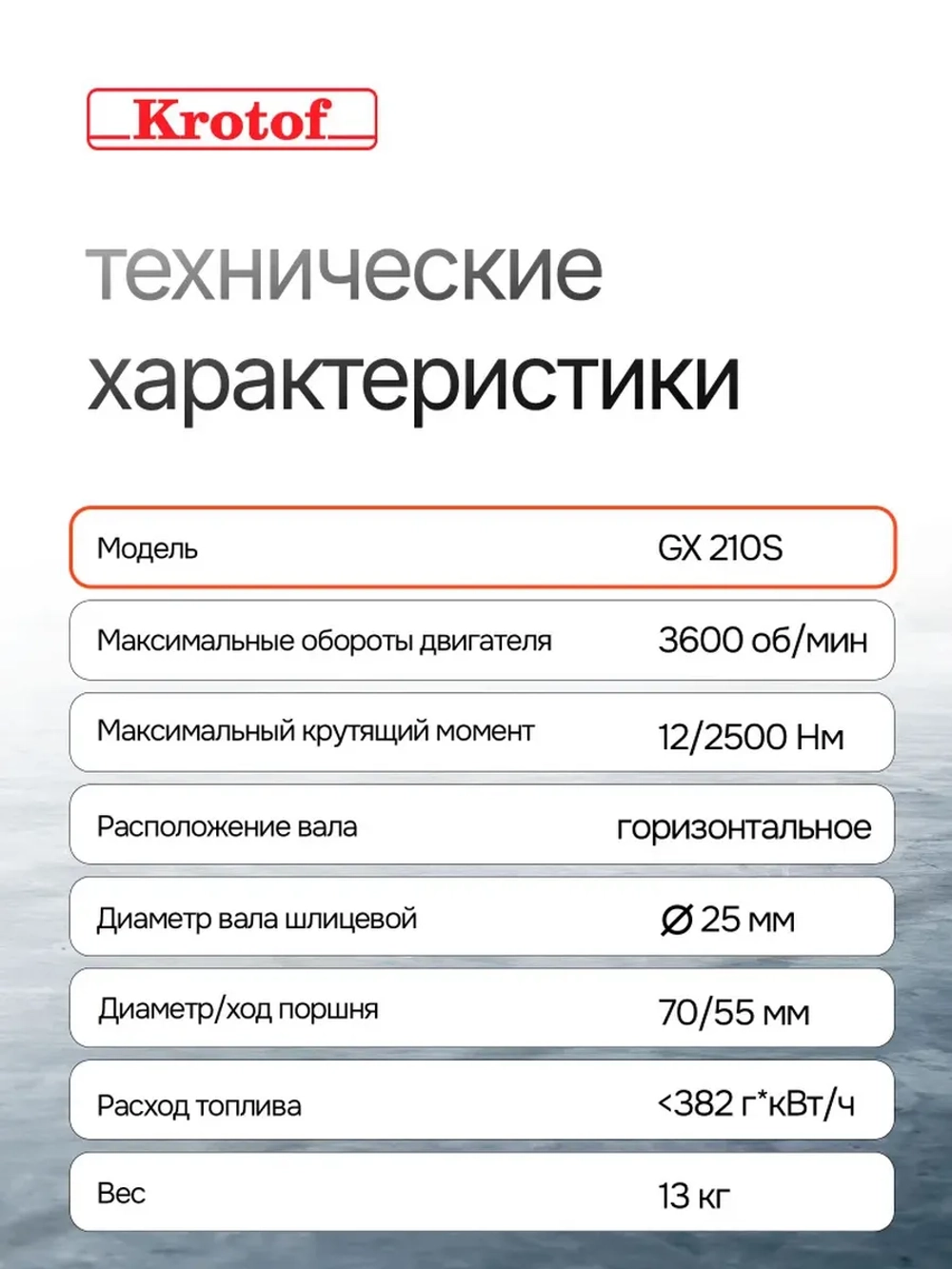 Двигатель бензиновый 7 л.с. со шлицами