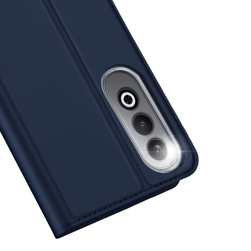 Чехол книжка из PU кожи синего цвета от Dux Ducis для смартфона OnePlus Nord CE4 и OPPO K12, K12 Plus, серия Skin Pro Series Case