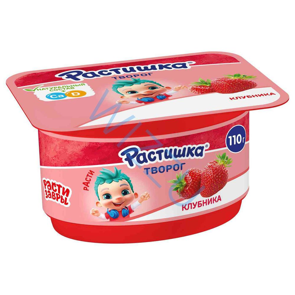 Растишка Творог 110гр. Клубника