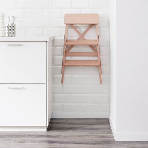 Стремянка IKEA BEKVAM (БЕКВЭМ), 3 ступени, Бук, 63 см