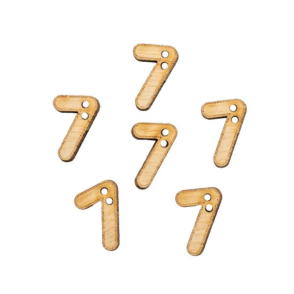 Украшения декоративные: пуговицы Цифра Семь, 6 шт, Magic Buttons BTLWA69-32L-01-P6