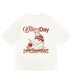 Футболка HAIDED OFFLINE DAY Экрю