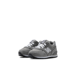 alt="Детские кроссовки New Balance 574 синие с серой буквой N для мальчиков"