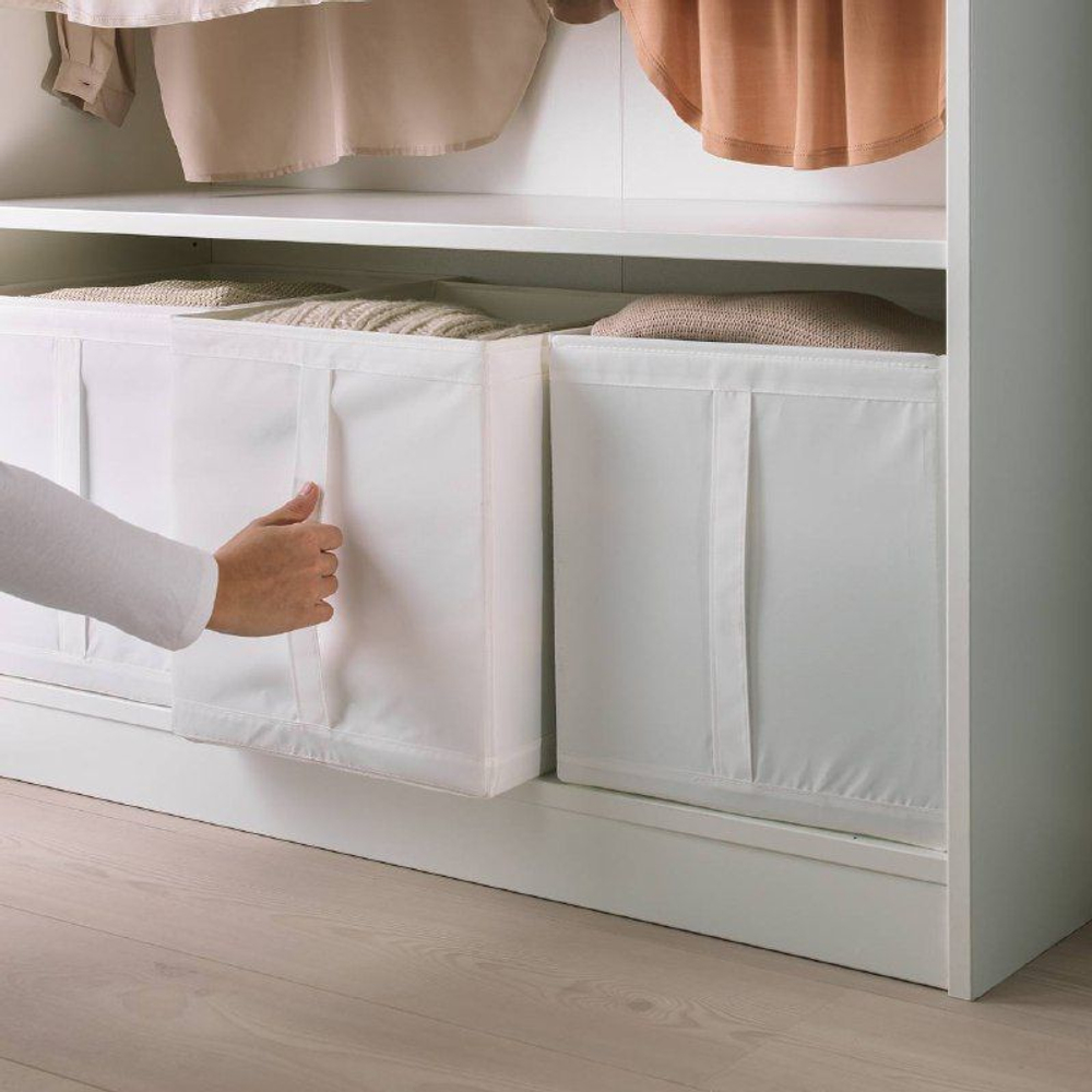 Короб для хранения из текстиля SKUBB IKEA, 31x34x33 см, белый 3 шт
