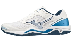 Мужские кроссовки для сквоша/бадминтона Mizuno Wave Phantom 3 - white/dark denim/blue jasper