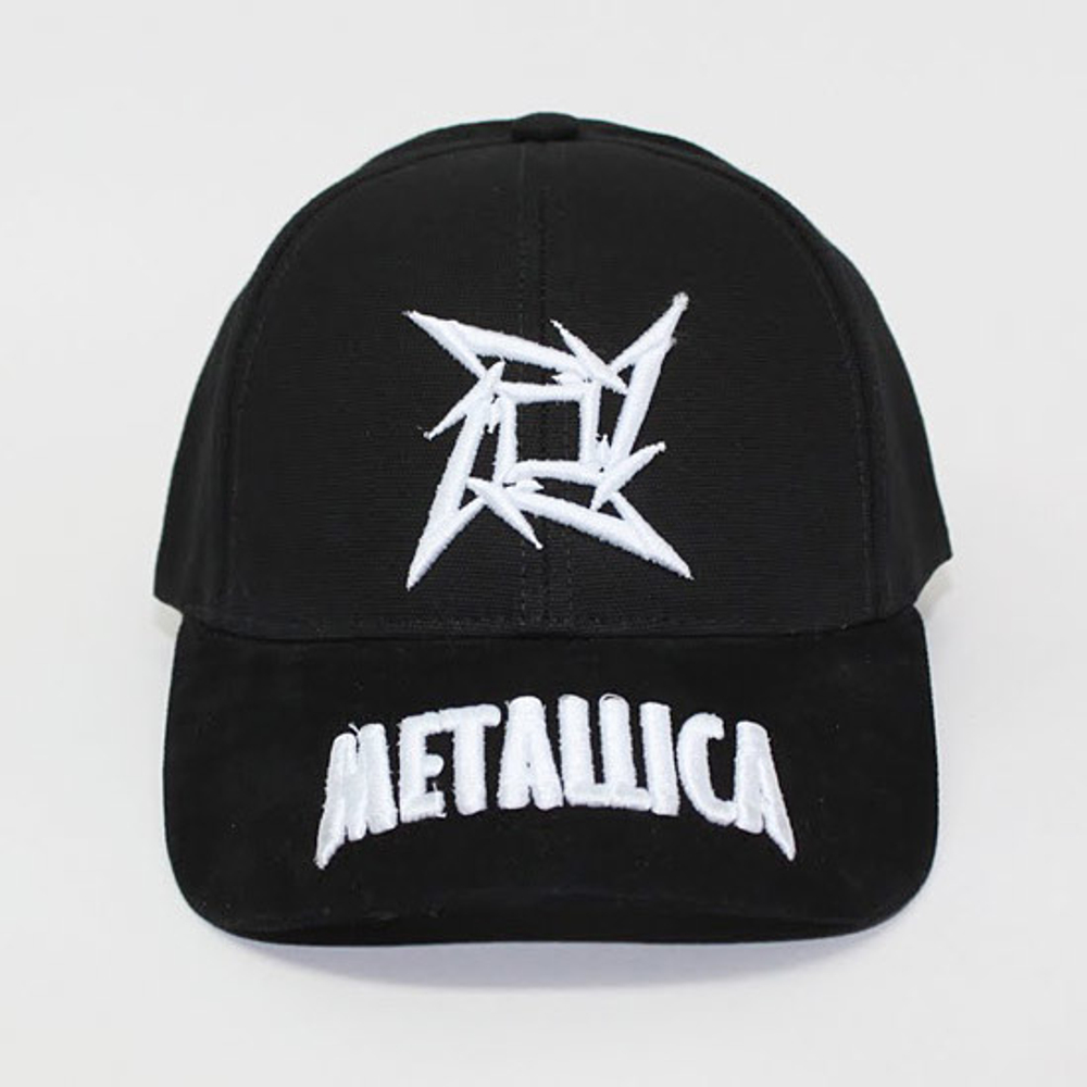 Бейсболка Metallica белая надпись