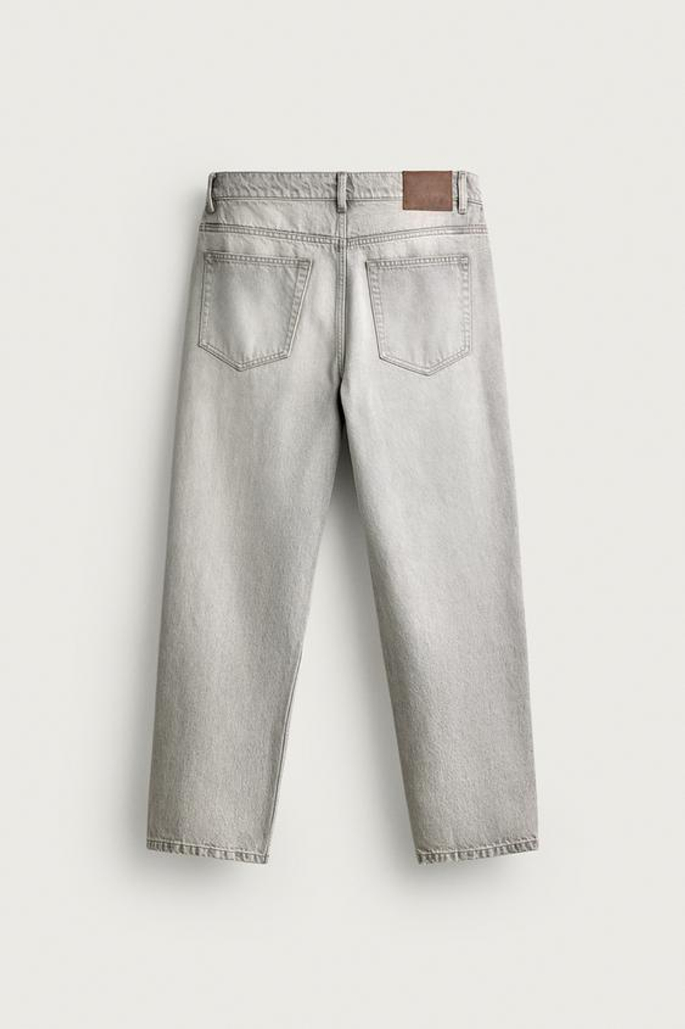 ZARA ДЖИНСЫ STRAIGHT, СВЕТЛО-СЕРЫЙ