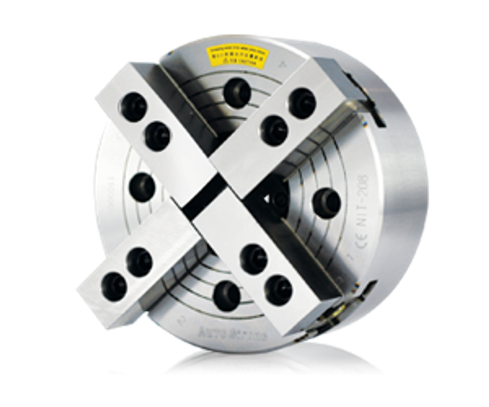 NIT-208A5/A6 Ф 210MM. Патрон токарный AUTOSTRONG с механическим приводом кулачков с переходным фланцем.