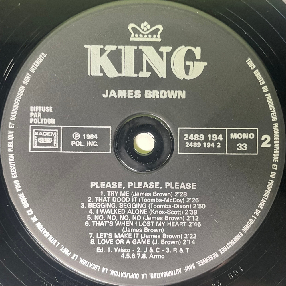 James Brown And His Famous Flames ‎– Please, Please, Please (Франция 1983г.)